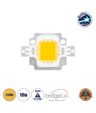 GloboStar® 73763 Υψηλής Ισχύος LED COB BRIDGELUX 10W 800lm DC 28-32V - M2.9 x P2 x Y0.3cm - Θερμό Λευκό 2700K - 2 Χρόνια Εγγύηση
